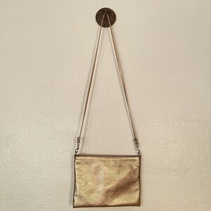 Banana Republic Women's Metallic Leather Bag Gold